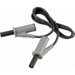 Cordon de mesure de s�curit�[banane m�le 4 mm - banane m�le 4 mm ] ultra flexibles 0. 75 m, noir, msb ...