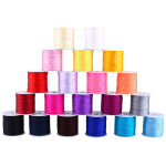 Cordon nylon macram� 0. 8mm x 100m pour bracelets shamballa et n?uds chinois rose