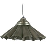 Corep - suspension abat jour conique metal etain lustre plafonnier led