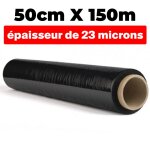 Film tirable noir opaque 50cmx150m et paisseur de 23 microns 