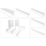 Corni�res pvc blanc 2m - isoc�les, �paisseur 1 � 4mm - hj: 20x20mm, 2mm