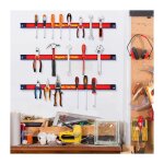 Lot de 6 porte - outils magntiques en acier 46cm charge chacune maximale 10kg pour maison, garage, cave, ...