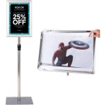A4 prsentoir stand support d'affiche sur pied en acier inoxydable hauteur ajustable 73, 5cm - 118cm ...
