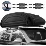Coffre de toit 263l porte - bagages de toit en pe mousse rsistant aux intempries avec sangles robustes, ...