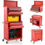 Costway - servante d'atelier � 6 tiroirs avec coffre outils amovible et armoire de rangement, caisse ...