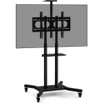 Costway - support tv sur pied mobile pour t�l�viseurs plats et incurv�s 32' � 70', chariot tv � roulettes ...