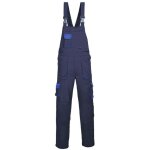 Cotte � bretelles portwest texo contrast bleu marine poches bleues xxl
