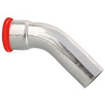 Coude � sertir f / m 45� �lectrozingu� sertisteel carbone - empreinte m �22mm