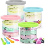 (couleur)bacs � cr�me glac�e pour ninja creami nc299 nc300 nc301, lot de 4 r�cipients � cr�me glac�e ...