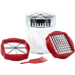 Coupe - frites, chips de pommes de terre avec 2 lames de coupe et 1 brosse, coupe - frites, coupe rapide, ...