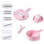 Coupe legumes 12 in 1 decoupe legumes spiraliseur coupe legumes manuel tomates, pomme de terre, fruits, ...