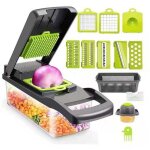 Coupe - l�gumes multifonction 16 en 1, coupe - l�gumes manuel, mandoline de cuisine professionnelle, ...