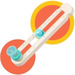 Coupe - papier circulaire, cutter circulaire r�glable, pour couper un cercle rotatif d'un diam�tre de ...