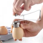 Coupe - ?uf outil d'oeuf en acier inoxydable s�parateur de jaune d'?uf couvercle � oeufs en acier inoxydable ...