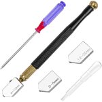 Coupe - verre diamant professionnel en alliage m�tallique, taille - crayon manuel pour verre �pais, outils ...
