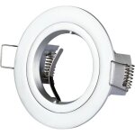 Coupelle fixe 1 / 4 de tour grise mtallise ronde pour ampoule led gu10 v - tac vt - 774
