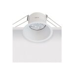 Coupelle fixe blanche ronde d75 pour ampoule led gu10 zambelis