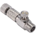 Coupleur � d�connexion rapide pour a�rographe, adaptateur bsp de 1 / 8  avec valve de contr�le de r�glage ...