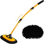 Courb� 15� brosse lavage voiture manche telescopique 43  balai nettoyage pinceaux kit detailing camping ...