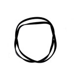 Courroie 1207 j4 (61867 - 21707) (481235818204) lave - linge whirlpool, laden, ignis, indesit, bauknecht, ...