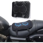 Coussin de selle en gel pour moto, coussin de selle universel en gel pour moto, structure alv�olaire ...
