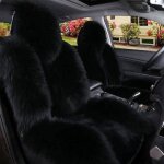 Coussin de si�ge de voiture en laine, coussin de si�ge avant d'une seule pi�ce, coussin de si�ge en peluche, ...