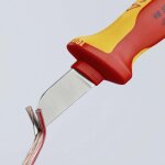 98 52 couteau d'lectricien pour cbles poigne isolante bi - matire, certifie vde 190 mm - knipex