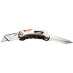 Couteau pliant utilitaire, lame trap�zo�dale + couteau, �tui en nylon + 5 lames neo