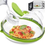 Couvercle micro ondes avec eau, 26 cm cloche micro onde sans bpa avec poign�e id�al pour les petits et ...