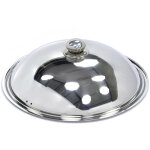 Couvercle de wok - �36 cm - acier inoxydable - induction