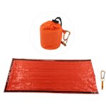 Couverture de survie imperm�able portable pour camping et randonn�e - sac de couchage d'urgence orange ...