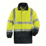 Coverguard - veste de pluie haute visibilit� harbor jaune / bleu marine l
