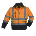 Coverguard - veste polaire haute visibilit� manches amovibles station polar fleece orange / marine xl ...