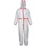 Combinaison de protection plus� taille l blanche / rouge cat�gorie epi iii