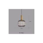 Crea - lustre industriel vintage, plafonnier de style vintage moderne, lustre, abat - jour en verre avec ...