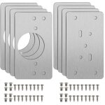 Crea - plaque de r�paration pour charni�res d'armoire avec trous, 8 supports de r�paration avec 48 vis, ...