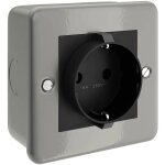 Scatola da parete in metallo con presa schuko per creative - tube