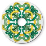 Creative cables - ellep� 'maioliche' mini plat pour suspensions, appliques et cat�naires, diam�tre 24 ...