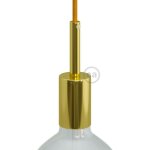 Creative cables - kit douille cylindrique en métal e27 avec serre - câble de 7 cm - laiton Creative cables - kit douille cylindrique en métal e27 avec serre - câble de 7 cm - laiton