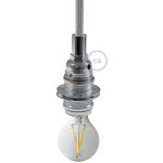 Creative cables - kit douille e14 en m�tal avec �crou double bague pour abat - jour cylindrique - argent ...