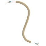 Creative cables - kit creative flex tuyau de rallonge recouvert de jute rn06 neutre avec extr�mit�s m�tallique ...
