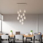 Creative cables - lampe suspendue � 11 gouttes avec rose - one xxl rectangulaire 675 mm compl�te avec ...