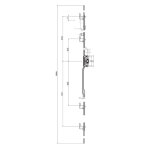 Cr�mone � crochets pour coulissant pvc - fouillot (mm) : 17 - t�ti�re (mm) : 600 - type de verrouillage ...