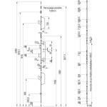 Ferco - cr�mone europa 2 galets et 2 crochets t�ti�re 16 carr� 7 axe 40 entraxe 70 2150 mm d 1045 mm
