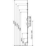 Ferco - crémone europa 4 galets têtière 16 carré 8 axe 28 entraxe 92 2285 mm d 1050 mm Ferco - crémone europa 4 galets têtière 16 carré 8 axe 28 entraxe 92 2285 mm d 1050 mm