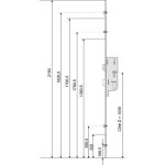 Ferco - crémone matic 4 galets têtière 16 carré 7 axe 35 entraxe 70 2150 mm d 1045 mm Ferco - crémone matic 4 galets têtière 16 carré 7 axe 35 entraxe 70 2150 mm d 1045 mm