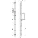 Vachette - crmone pompier en applique finition argent pour menuiserie bois, mtal ou pvc 335