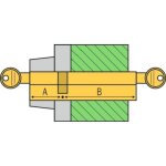 Iseo cavers - serrure en applique 2 points styl barr cavers iseo pour cylindre profil - l 2. 30 m alu ...