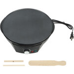 Cr�pi�re �lectrique 900w 30cm, po�le � cr�pes antiadh�sive, r�glage de temp�rature, avec accessoires, ...