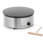 Cr�pi�re �lectrique professionnelle diam�tre 40 cm 3000w 230v inox fonte t�flon